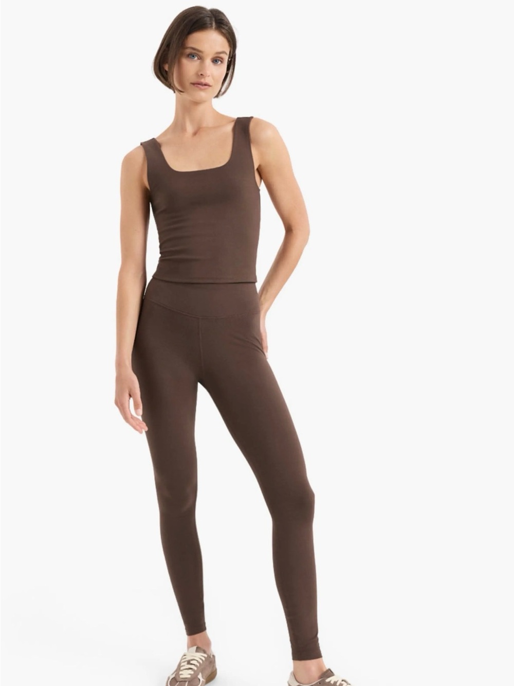 Pact Brown High-Rise Leggings